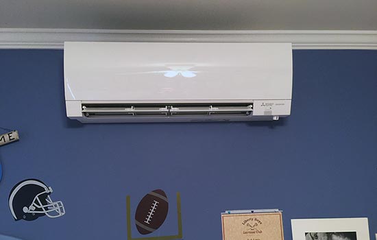 indoor mitsubishi room air conditioning and heating