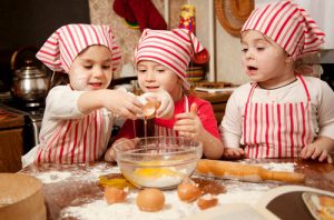 kids in kitchen during power outage