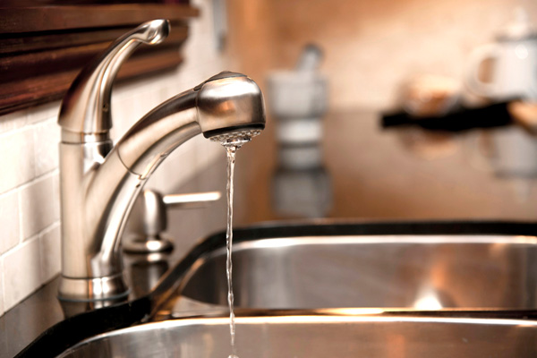 image of a kitchen faucet with low water pressure