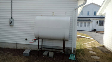 new fuel oil tank after installation