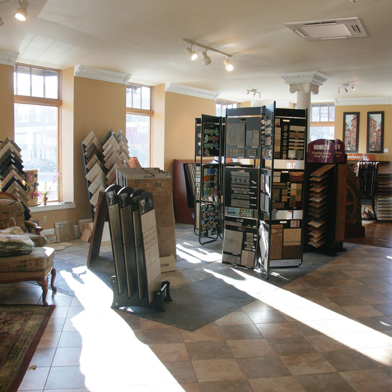 Showroom with ductless heating and cooling