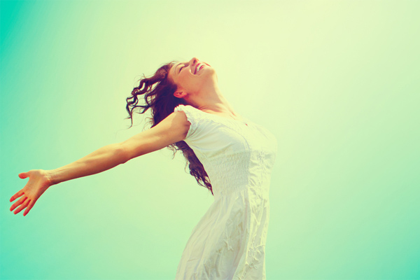 woman breathing good indoor air quality