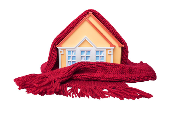 image of scarf around house depicting use of oil heat