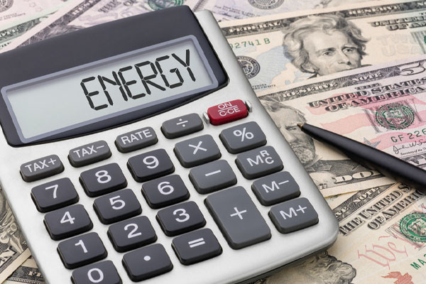 image of energy savings and calculator depicting heating oil consumption