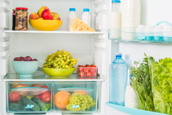 image of fridge full of food depciting food preservation with a standby generator