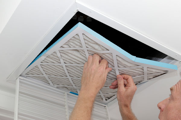 image of an hvac air filter replacement