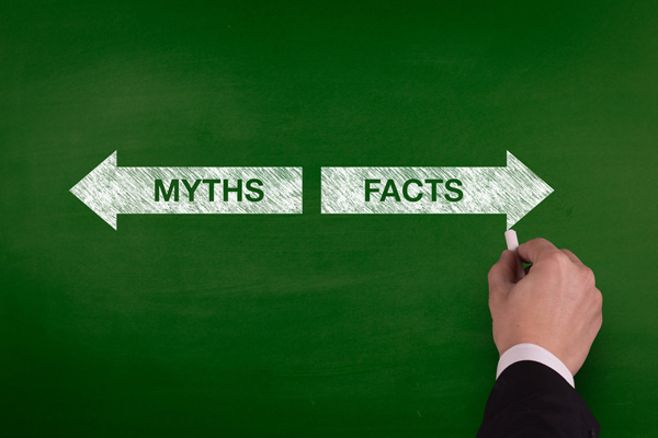 image of the words fact myths depicting hvac myths about services and care