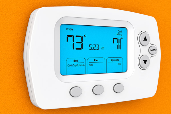 modern programming thermostat for heat pump