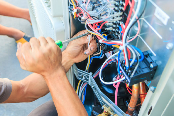 image of a modulating air conditioner installation