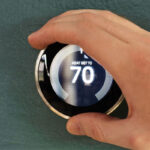 image of a wi-fi thermostat for home heating oil heating systems