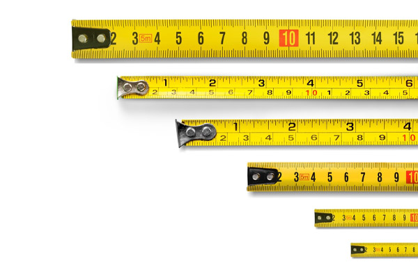 image of tape measure depicting furnace size and hvac installation