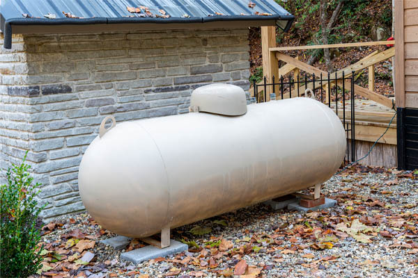 image of a home propane tank for generator use