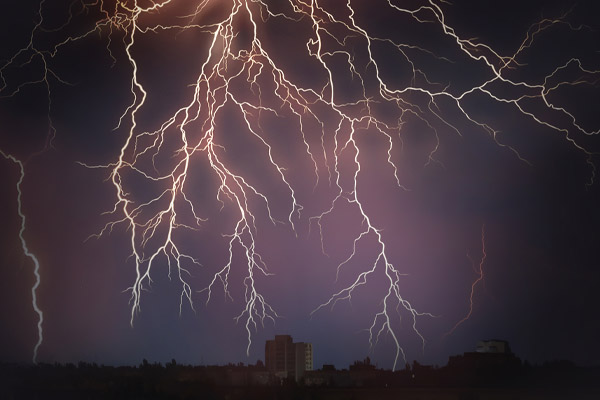 electrical storm depicting hvac surge protection