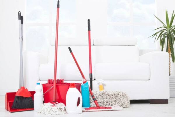 cleaning tools and products that can potentially bring indoor air pollution