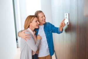 couple exploring temperature control at home